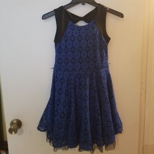 Knitworks Blue and Black Dress - Youth Size 10
